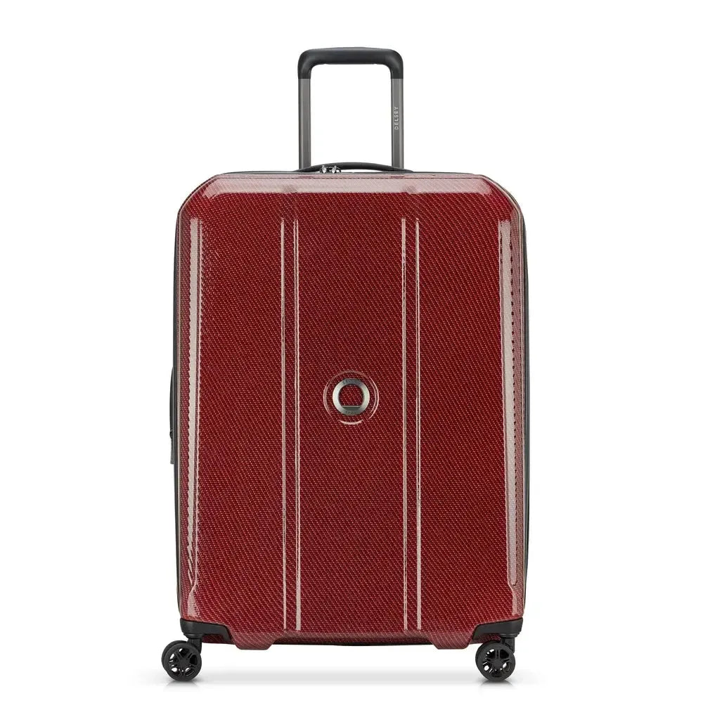 Delsey Helium Ultimate utvidbar medium koffert 70 cm BURGUNDY-Harde kofferter-BagBrokers