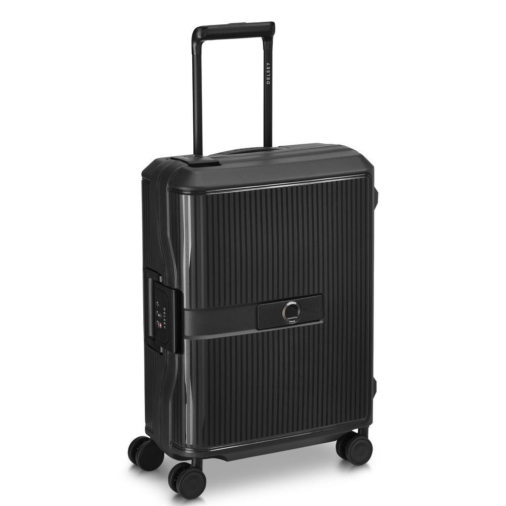 Delsey Vauban kabin trillekoffert 55 cm 44 Liter Black-Harde kofferter-BagBrokers