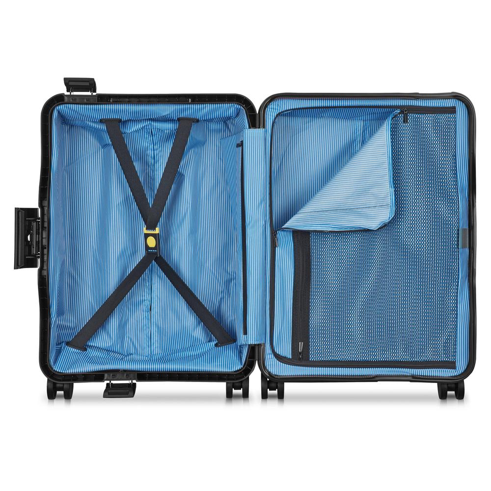 Delsey Vauban kabin trillekoffert 55 cm 44 Liter Black-Harde kofferter-BagBrokers