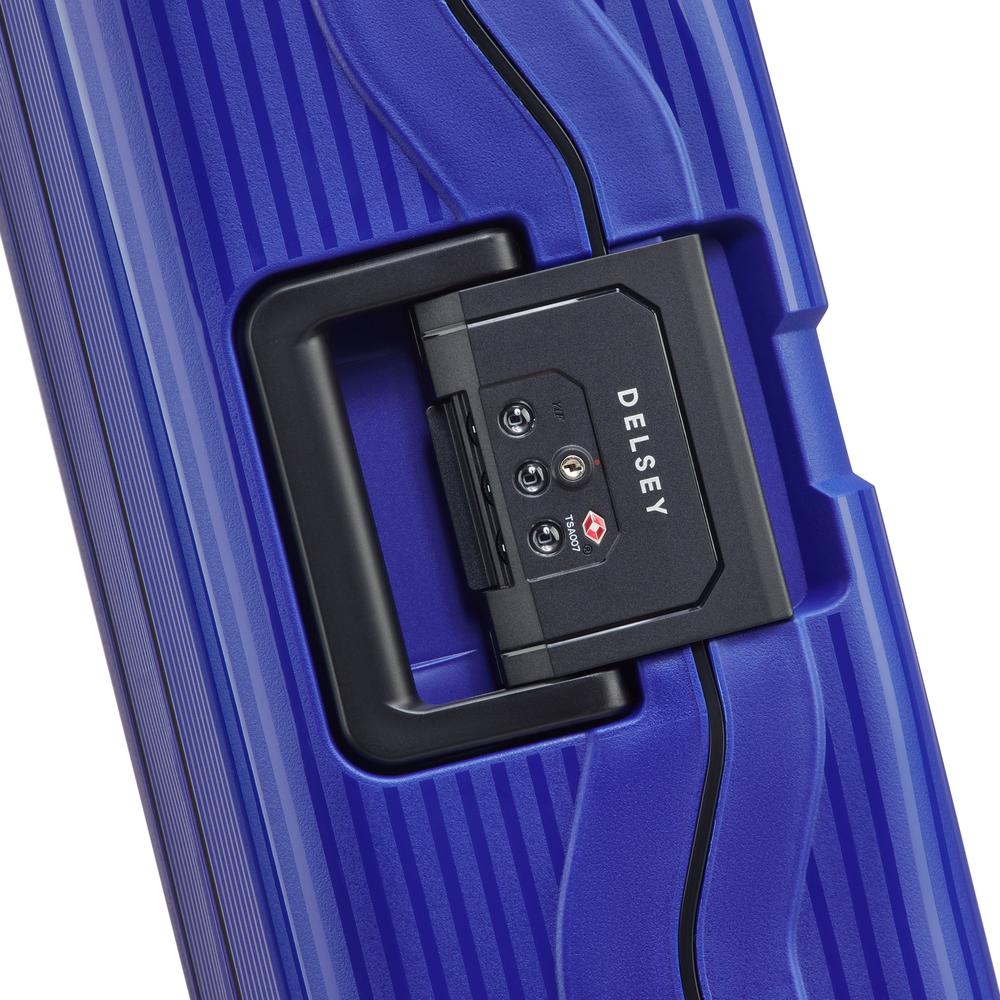 Delsey Vauban kabin trillekoffert 55 cm 44 Liter Electric Blue-Harde kofferter-BagBrokers