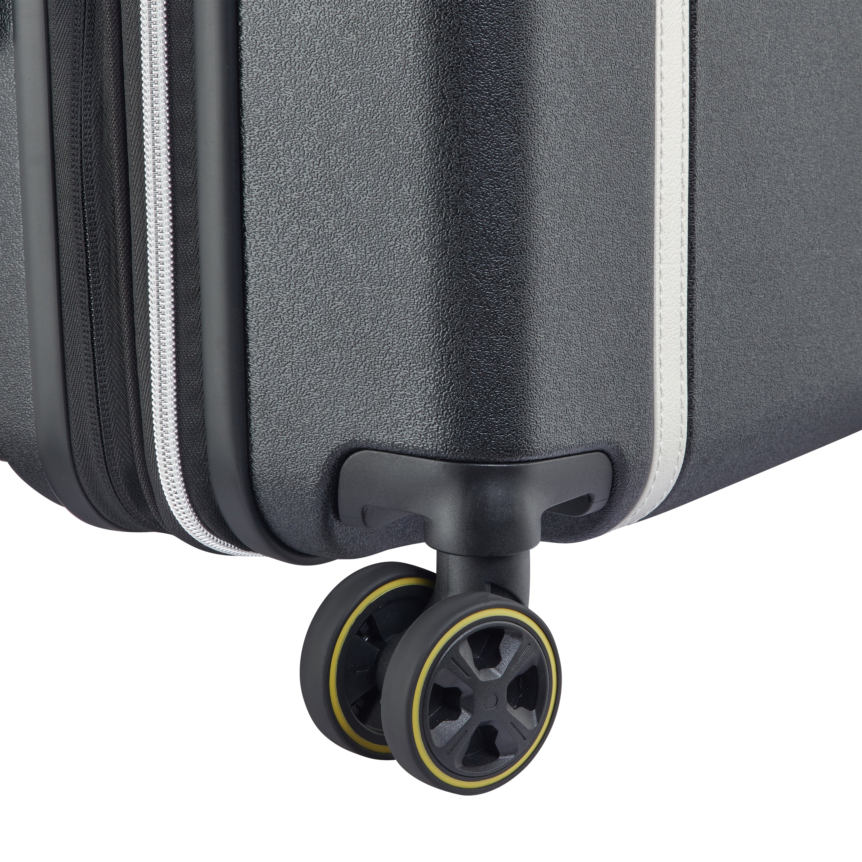 Delsey cadence utvidbar kabinkoffert 55 cm Black/Silver-Harde kofferter-BagBrokers
