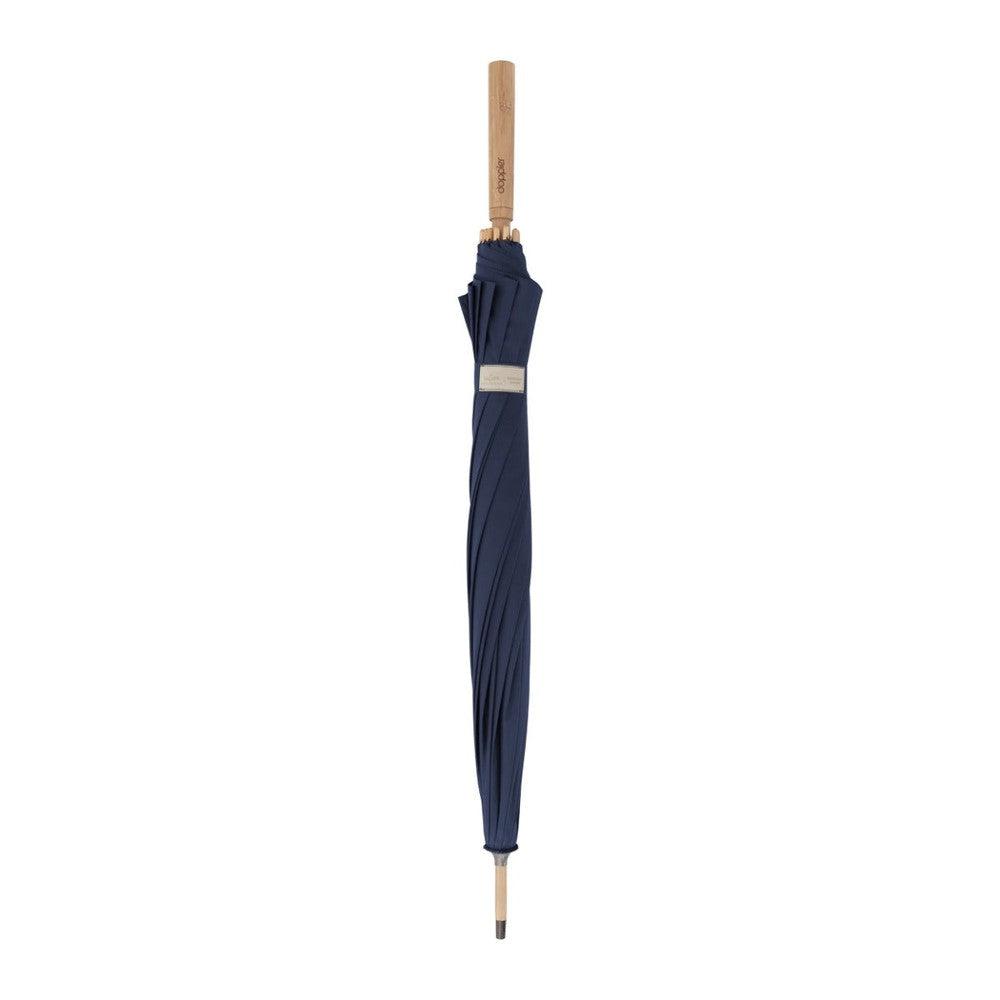 Doppler Nature Long Bamboo 12 spiler Deep Blue-Paraplyer-BagBrokers