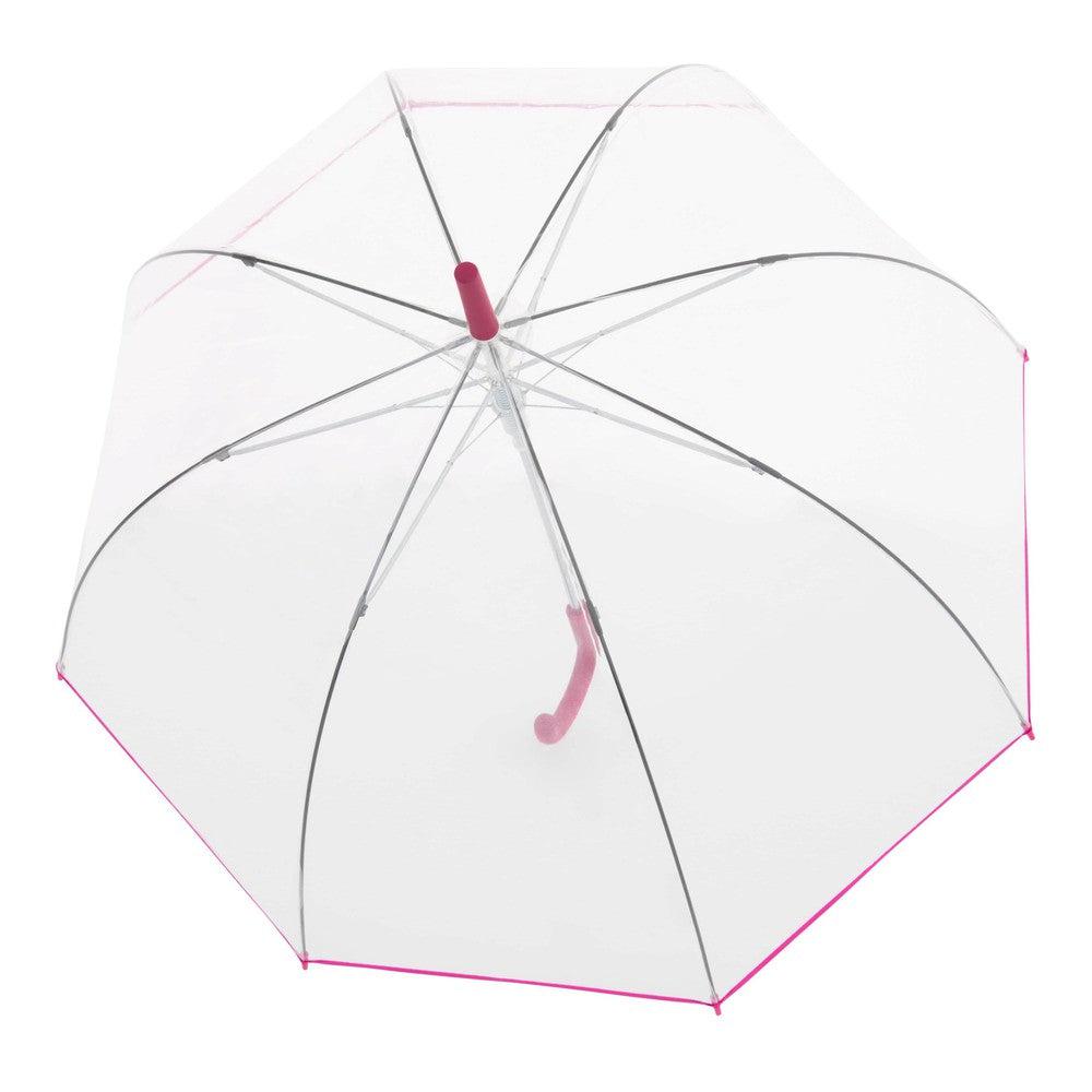 Doppler Nizza Transparent Pink-Paraplyer-BagBrokers