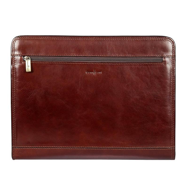 Gianni Conti Møtemappe i eksklusivt italiensk kalveskinn Brown-Veske-BagBrokers