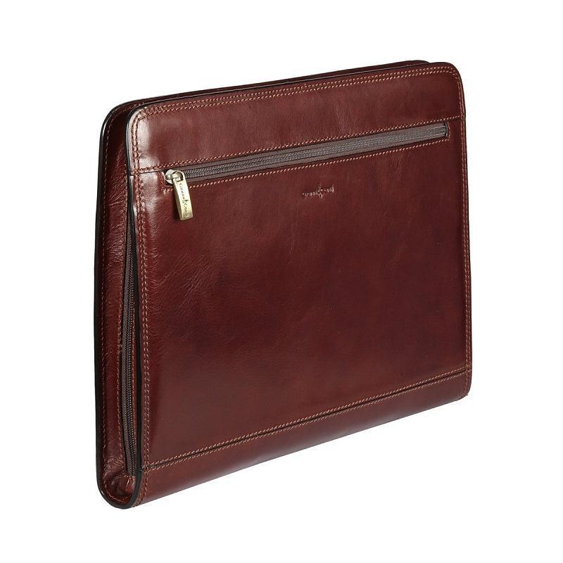 Gianni Conti Møtemappe i eksklusivt italiensk kalveskinn Brown-Veske-BagBrokers