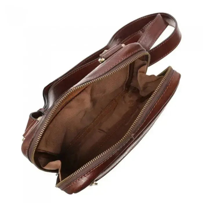 Gianni Conti Skulderveske i skinn Mørkebrun-Veske-BagBrokers