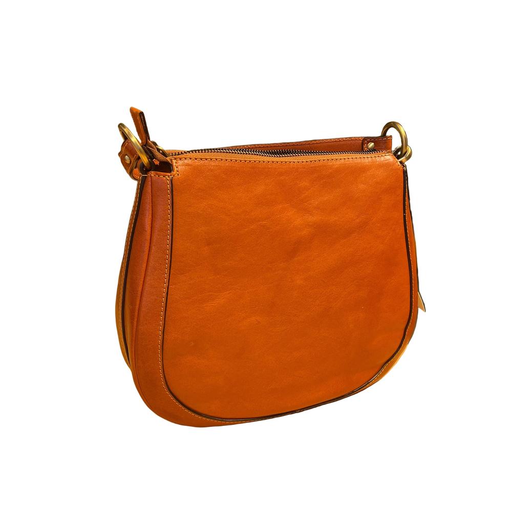 Gianni Conti italiensk skulderveske i skinn Lysebrun-Veske-BagBrokers