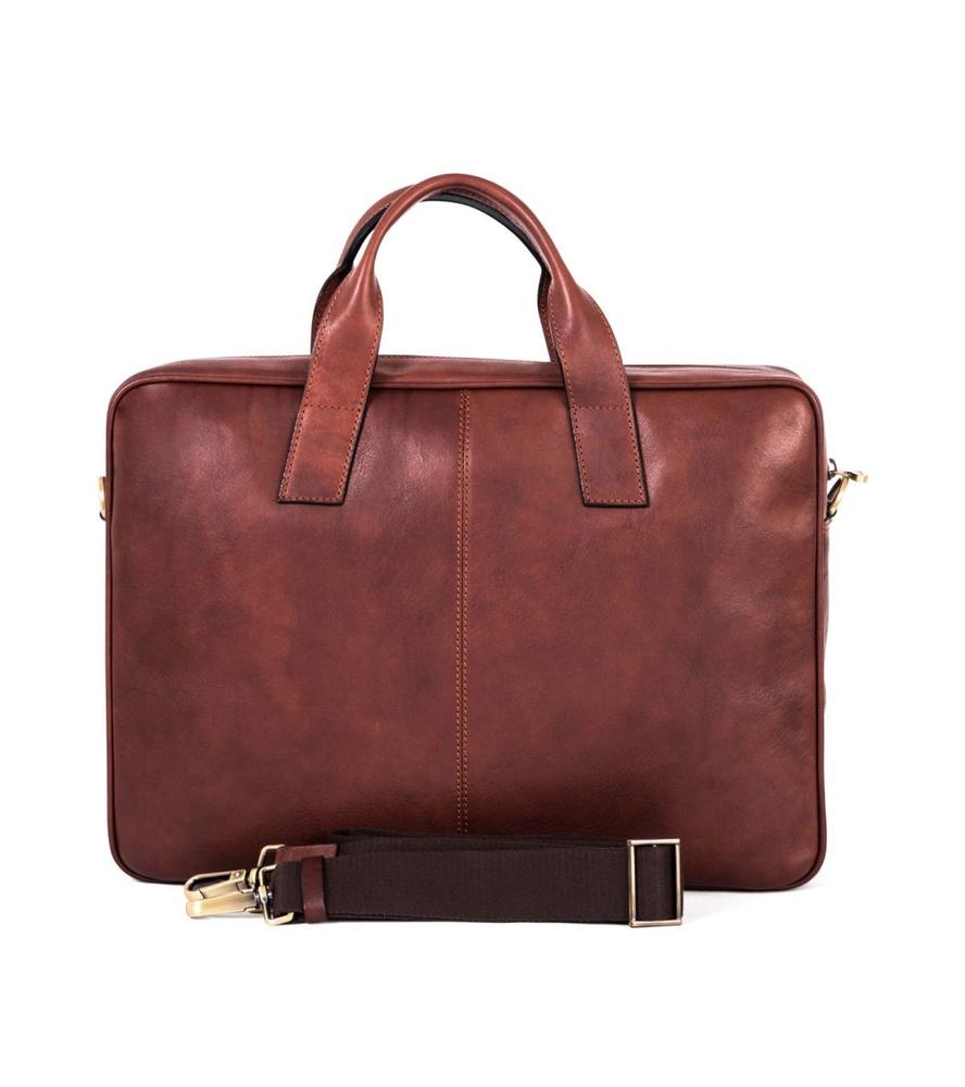 Gianni Conti klassisk PC veske 15" Brown-Veske-BagBrokers