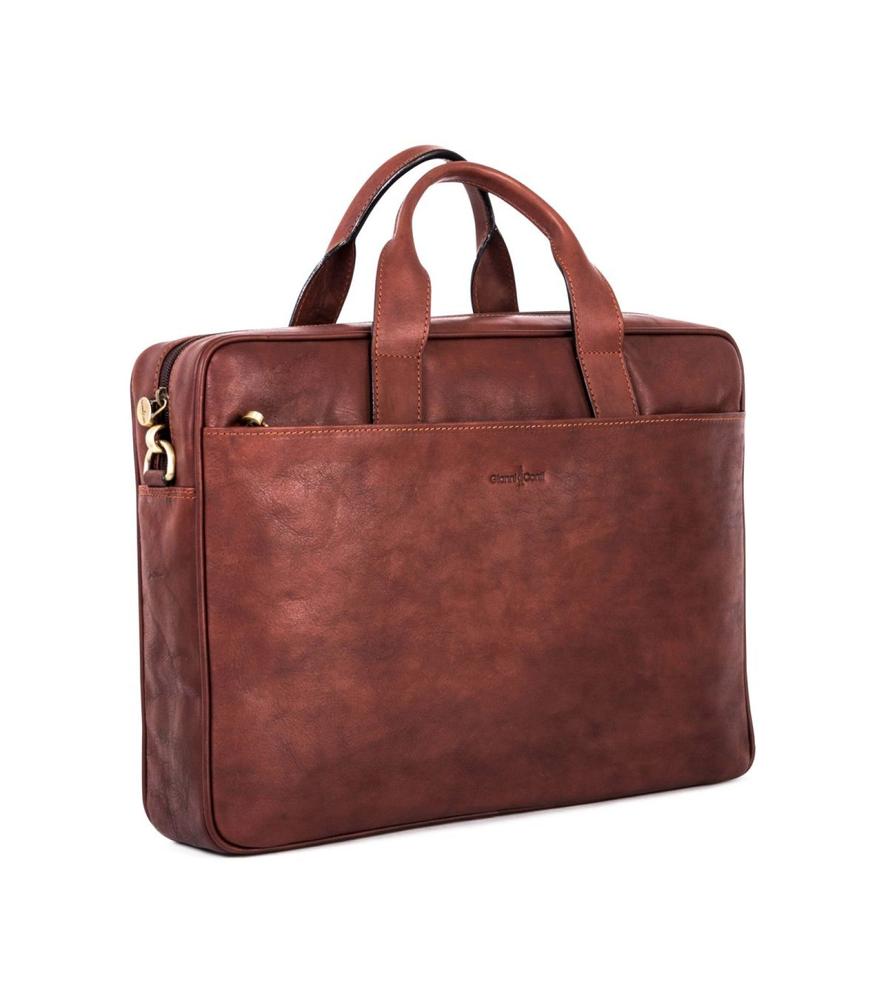 Gianni Conti klassisk PC veske 15" Brown-Veske-BagBrokers