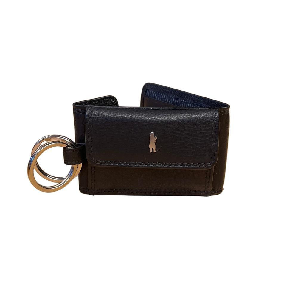 Gianni Conti nøkkelpung med myntlomme Svart-Lommebok/ Kortholder-BagBrokers