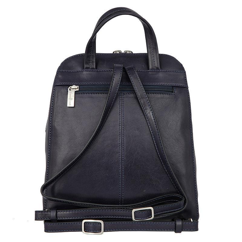Gianni Conti ryggsekk i skinn Mørkeblå-Sekk-BagBrokers