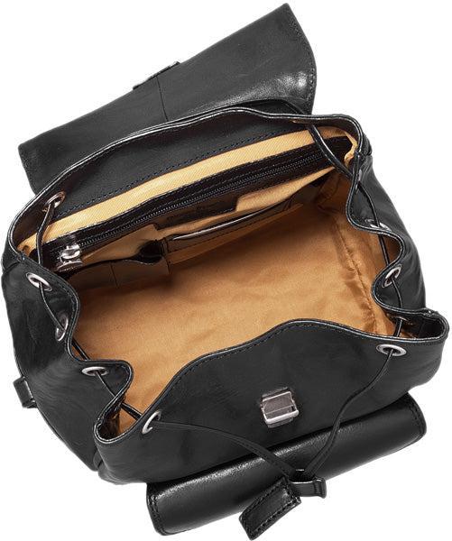 Gianni Conti ryggsekk i skinn Svart-Sekk-BagBrokers