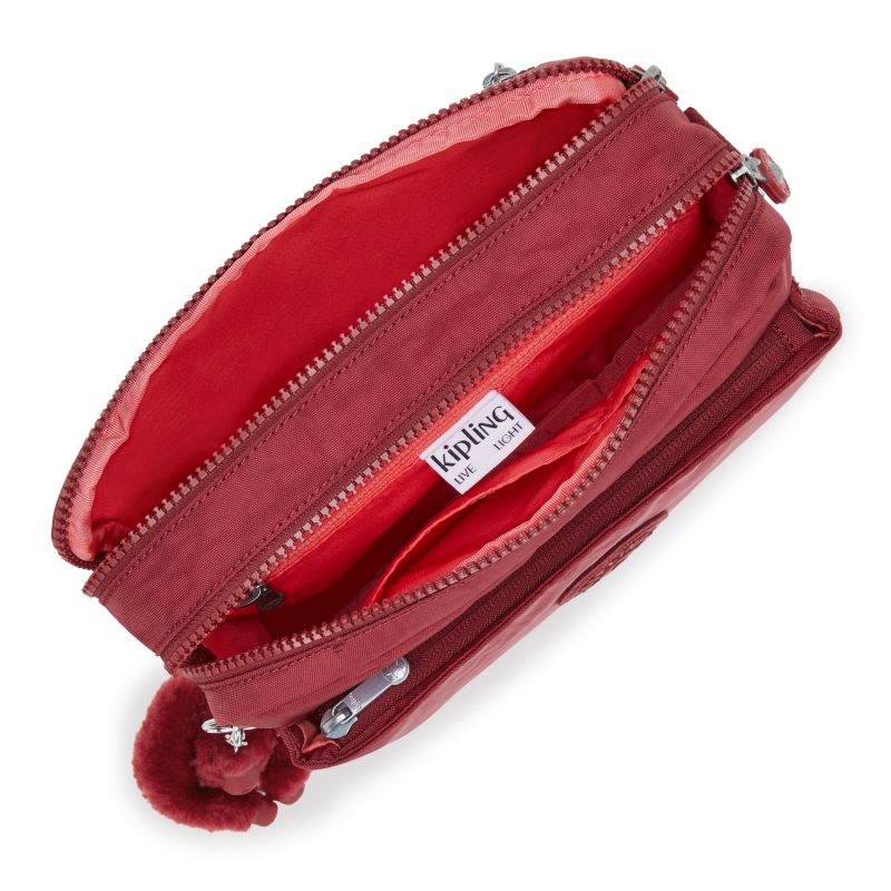 Kipling Abanu Medium Crossbody-veske Funky Red-Veske-BagBrokers