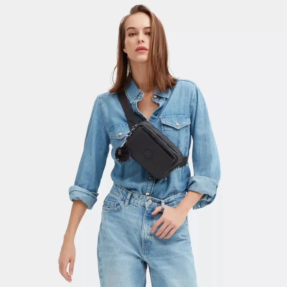 Kipling Abanu Multi mini 2-in-1 Crossbody og midjeveske Black Noir-Veske-BagBrokers