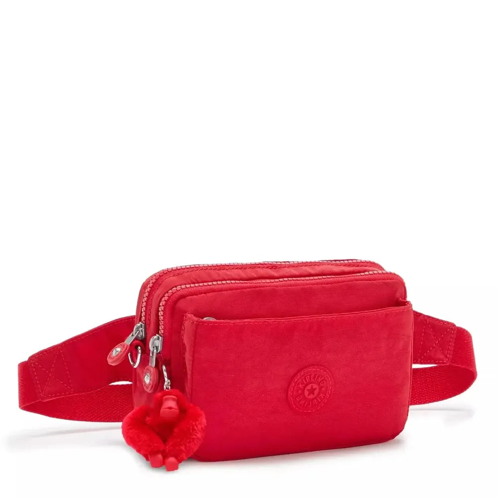 Kipling Abanu Multi mini 2-in-1 Crossbody og midjeveske Red Rouge-Veske-BagBrokers