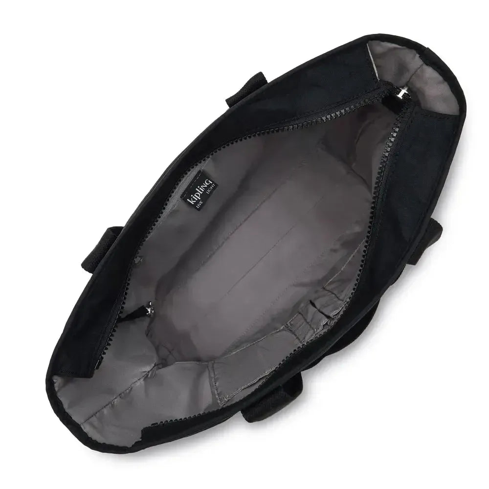 Kipling Anina Medium Tote Bag Black Noir (med avtakbar lomme)-Veske-BagBrokers