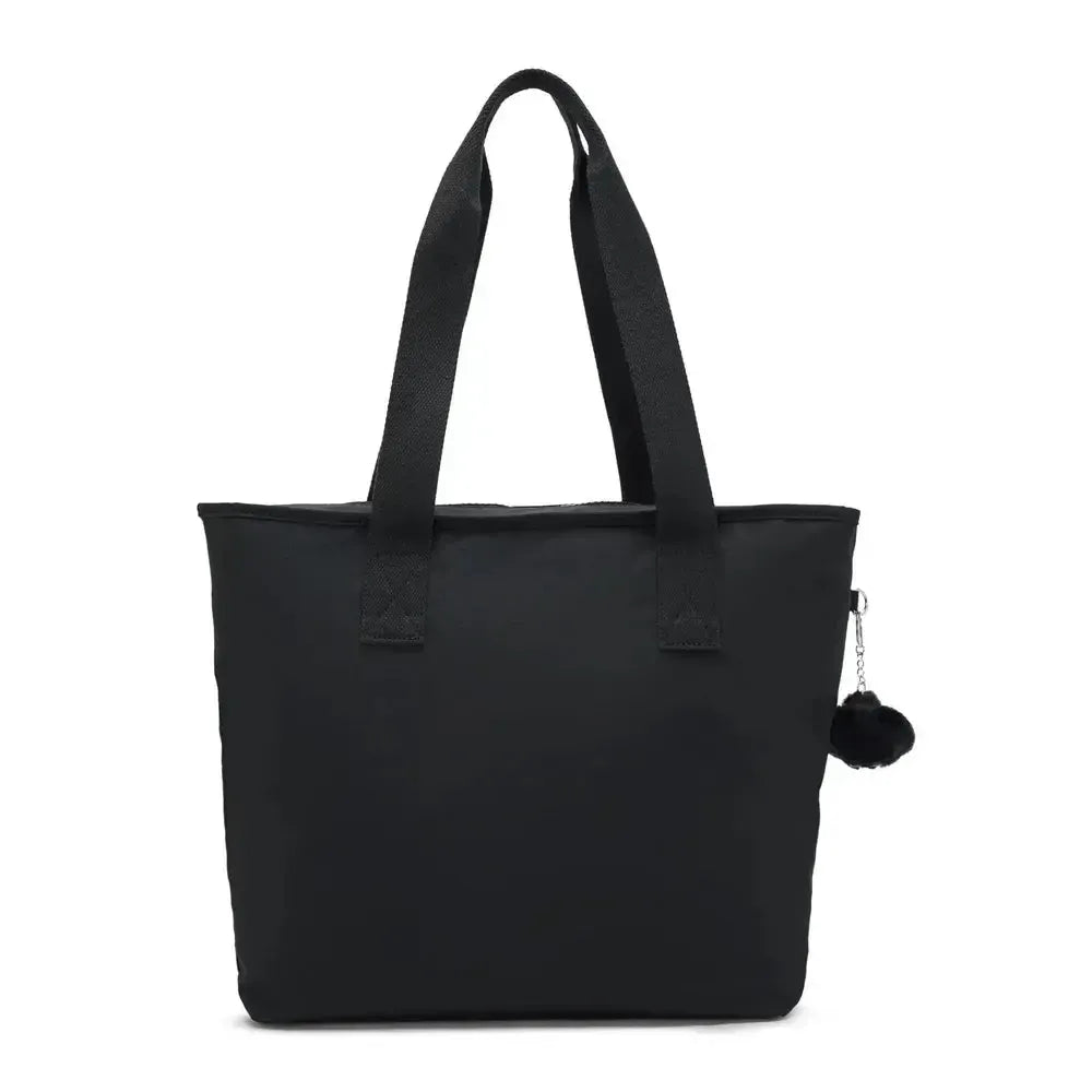 Kipling Anina Medium Tote Bag Black Noir (med avtakbar lomme)-Veske-BagBrokers