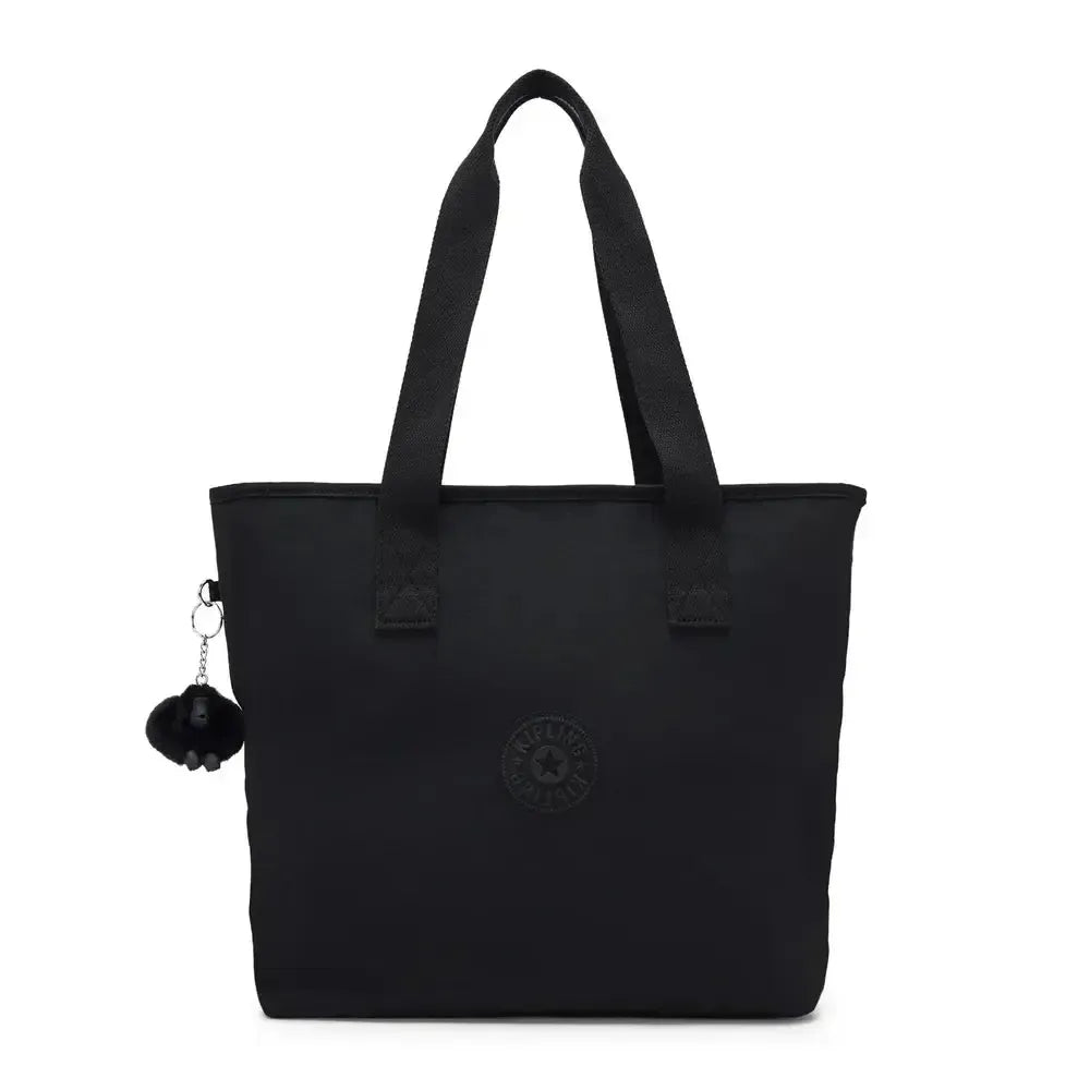 Kipling Anina Medium Tote Bag Black Noir (med avtakbar lomme)-Veske-BagBrokers