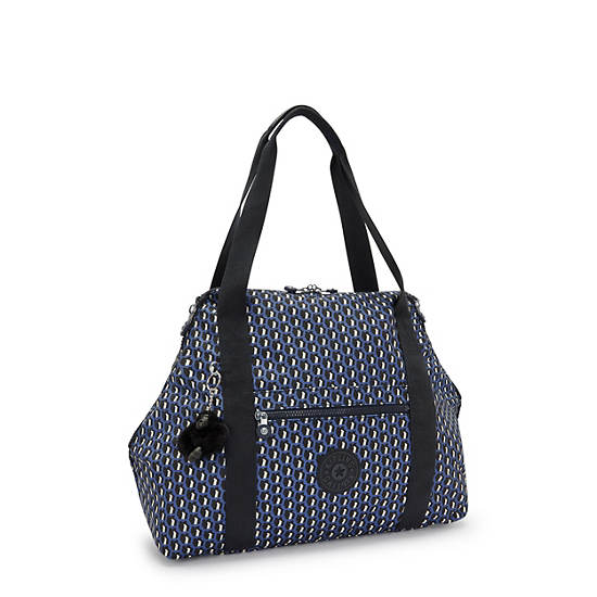 Kipling Art M medium bag 3D K Blue (print)-Veske-BagBrokers