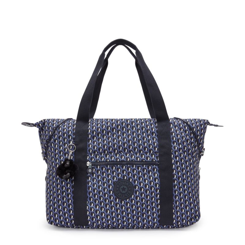 Kipling Art M medium bag 3D K Blue (print)-Veske-BagBrokers