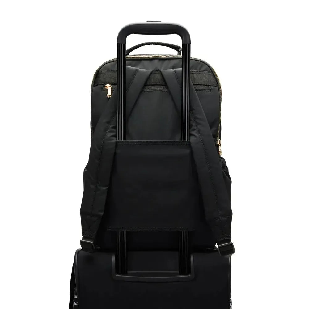 Kipling Biana Stor ryggsekk (med rom til bærbar PC) Blush Gold Black-Ryggsekker-BagBrokers