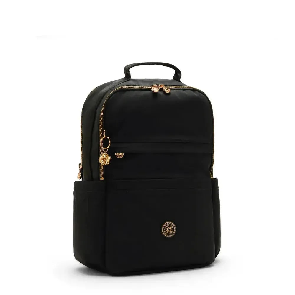 Kipling Biana Stor ryggsekk (med rom til bærbar PC) Blush Gold Black-Ryggsekker-BagBrokers
