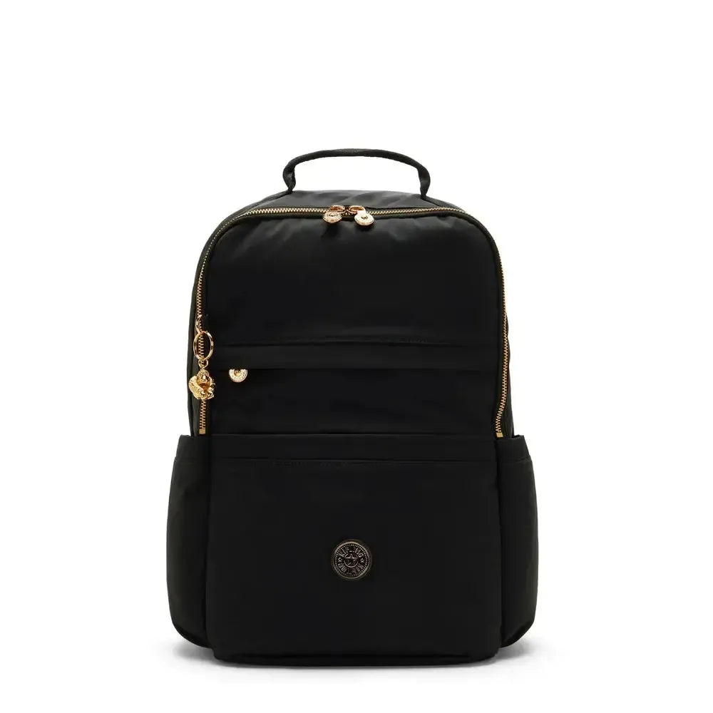 Kipling Biana Stor ryggsekk (med rom til bærbar PC) Blush Gold Black-Ryggsekker-BagBrokers