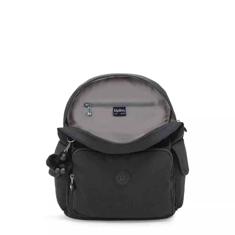 Kipling City Pack medium ryggsekk Black Noir-Ryggsekker-BagBrokers