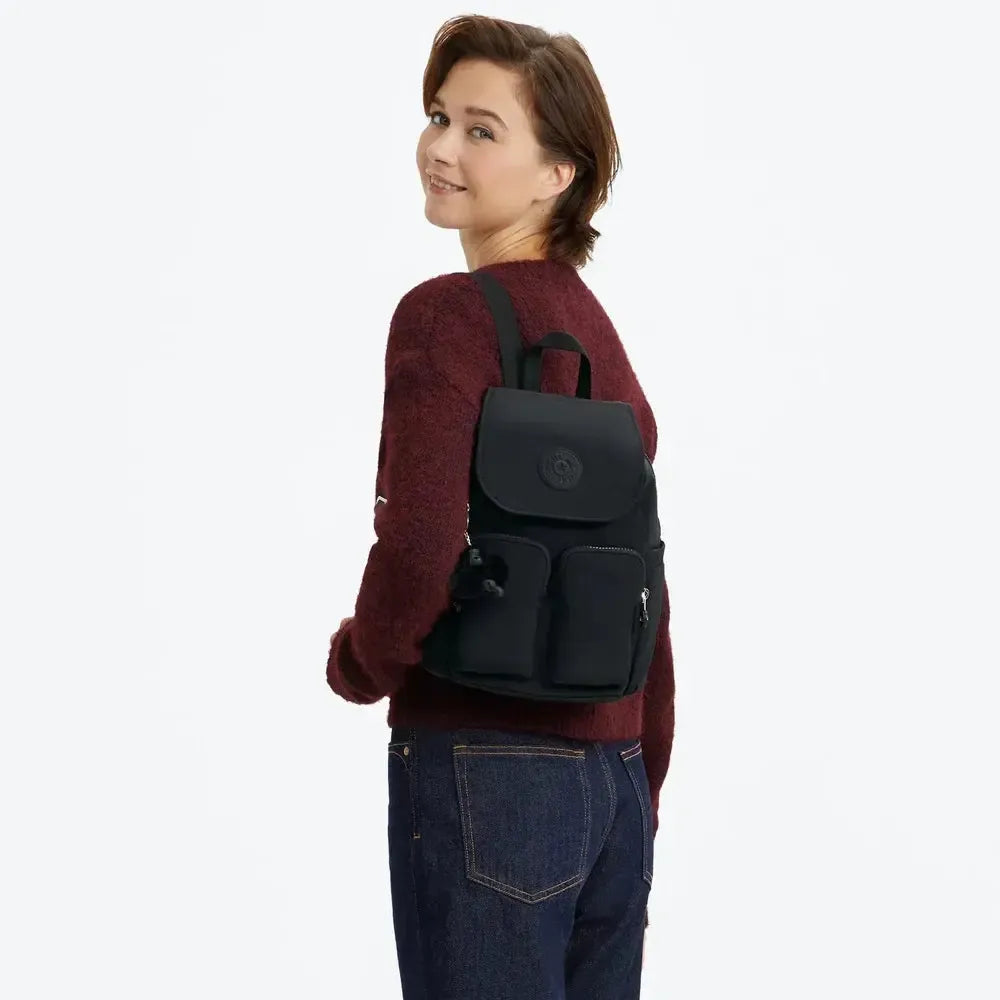 Kipling City Pocket mini ryggsekk Black Noir-Ryggsekker-BagBrokers