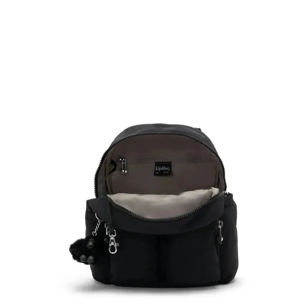 Kipling City Pocket mini ryggsekk Black Noir-Ryggsekker-BagBrokers