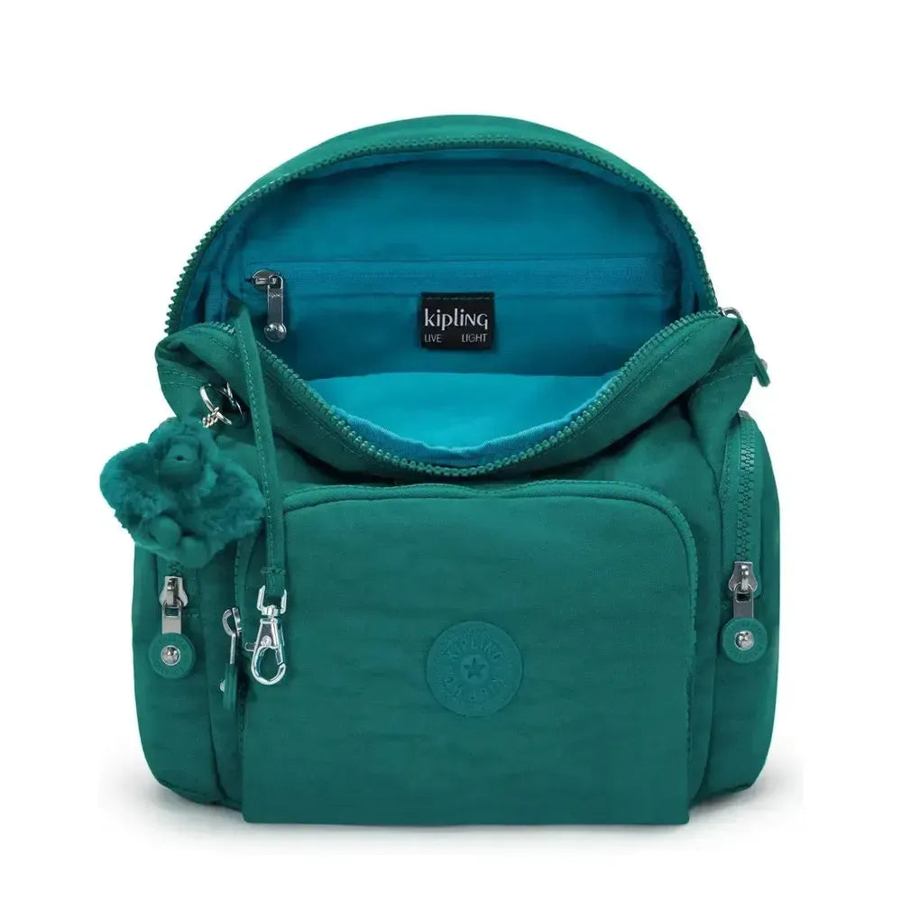 Kipling City Zip liten ryggsekk Outspoken Green-Ryggsekker-BagBrokers
