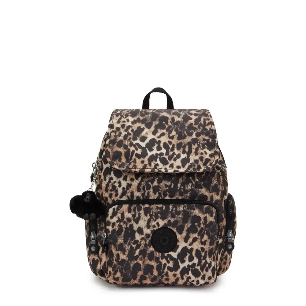 Kipling City Zip liten ryggsekk Wild Leopard-Ryggsekker-BagBrokers