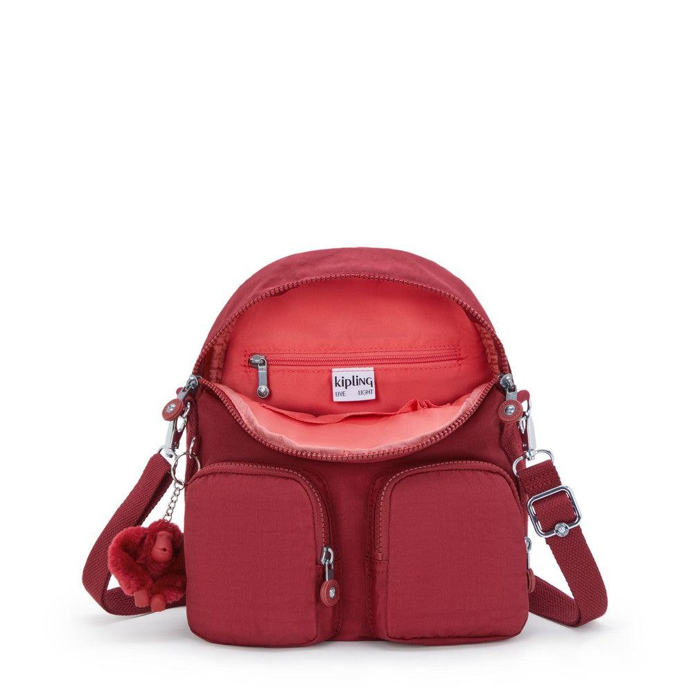 Kipling Firefly Up ryggsekk/skulderveske Funky Red-Ryggsekker-BagBrokers