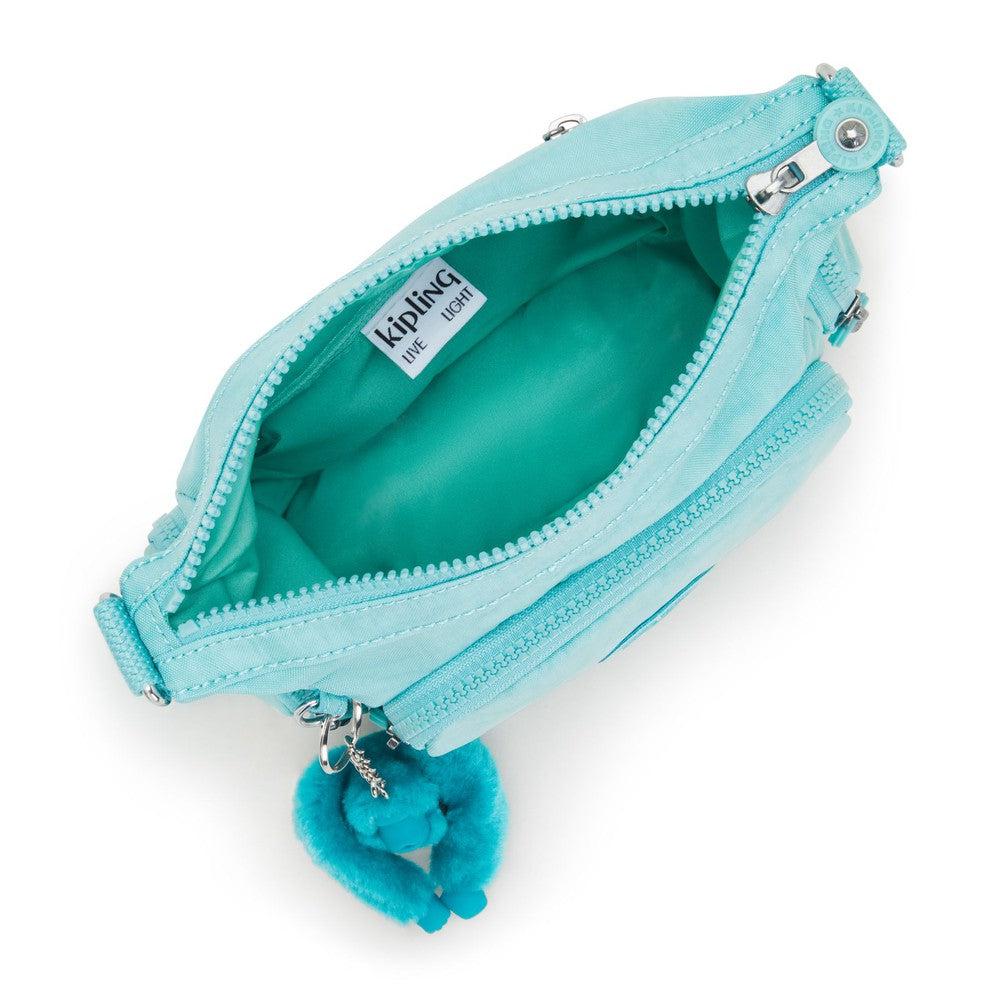Kipling Gabbie Mini skulderveske Deepest Aqua-Veske-BagBrokers