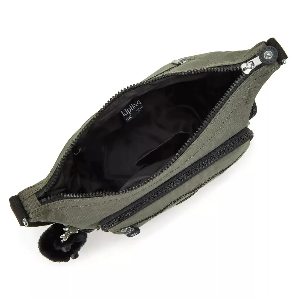 Kipling Gabbie medium skulderveske Green Moss-Veske-BagBrokers