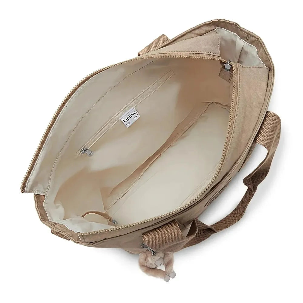 Kipling Minta L Up skulderveske Tan Beige-Veske-BagBrokers