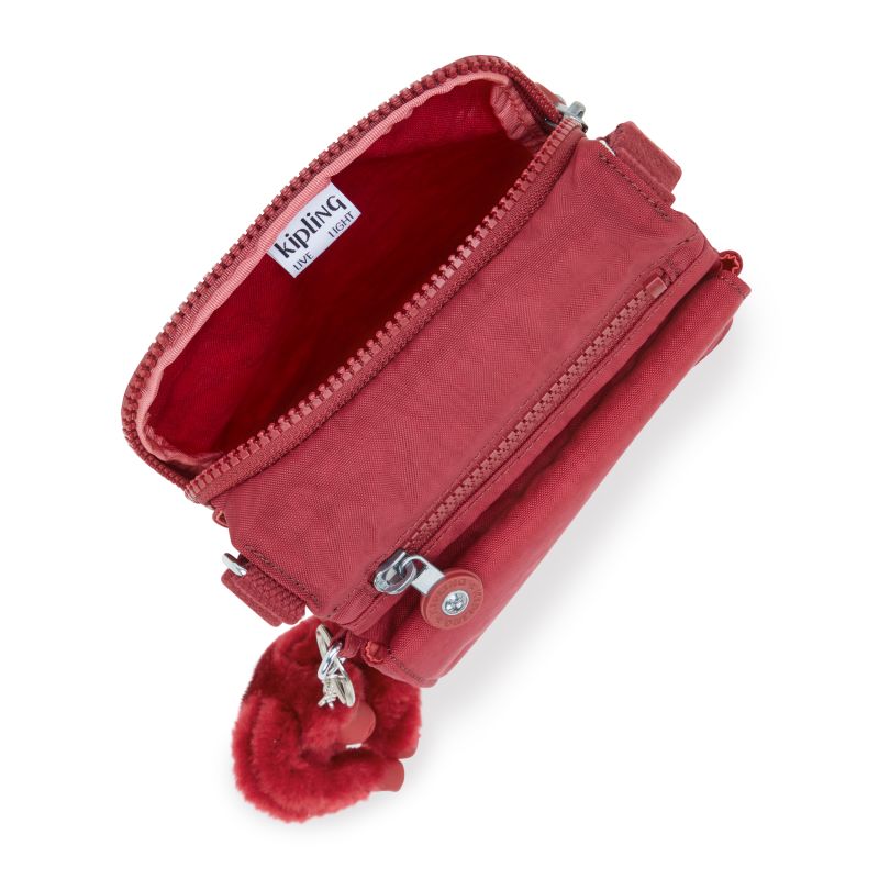 Kipling New Eldorado liten Crossbody-veske Funky Red-Veske-BagBrokers