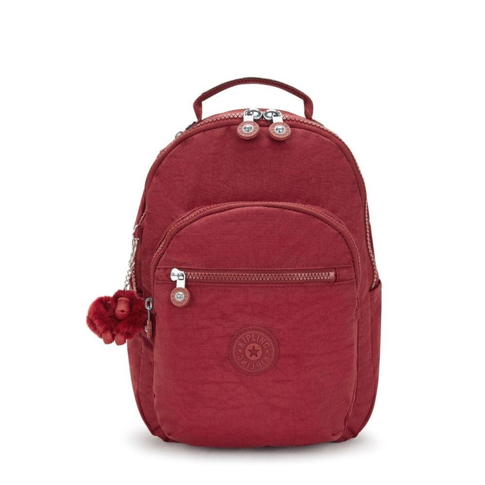 Kipling Seoul S liten ryggsekk Funky Red-Ryggsekker-BagBrokers