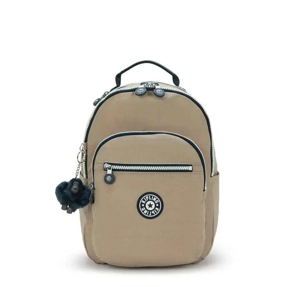 Kipling Seoul S liten ryggsekk Soft Taupe-Ryggsekker-BagBrokers