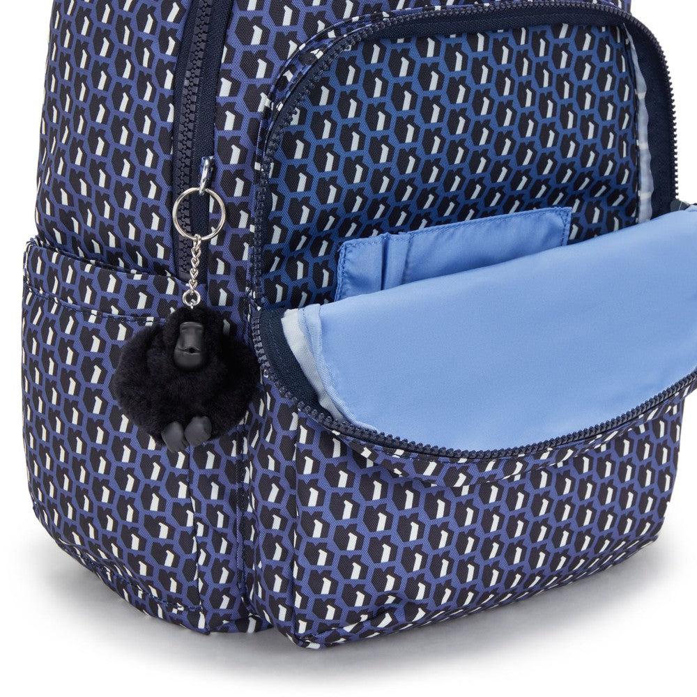 Kipling Seoul stor ryggsekk med PC lomme 3D K BLUE-Ryggsekker-BagBrokers