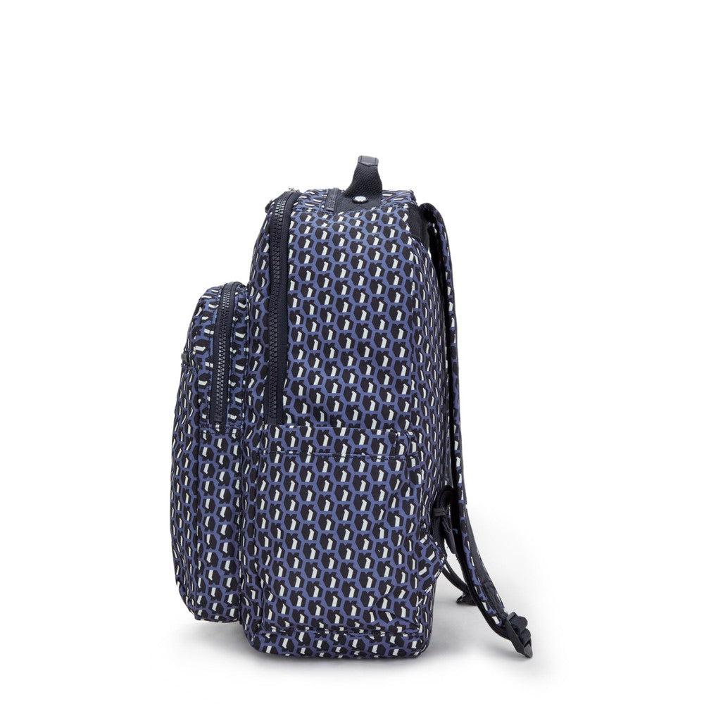 Kipling Seoul stor ryggsekk med PC lomme 3D K BLUE-Ryggsekker-BagBrokers