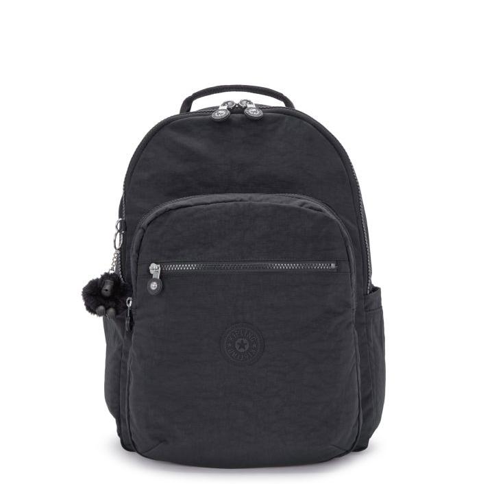 Kipling Seoul stor ryggsekk med PC lomme Black Noir-Ryggsekker-BagBrokers