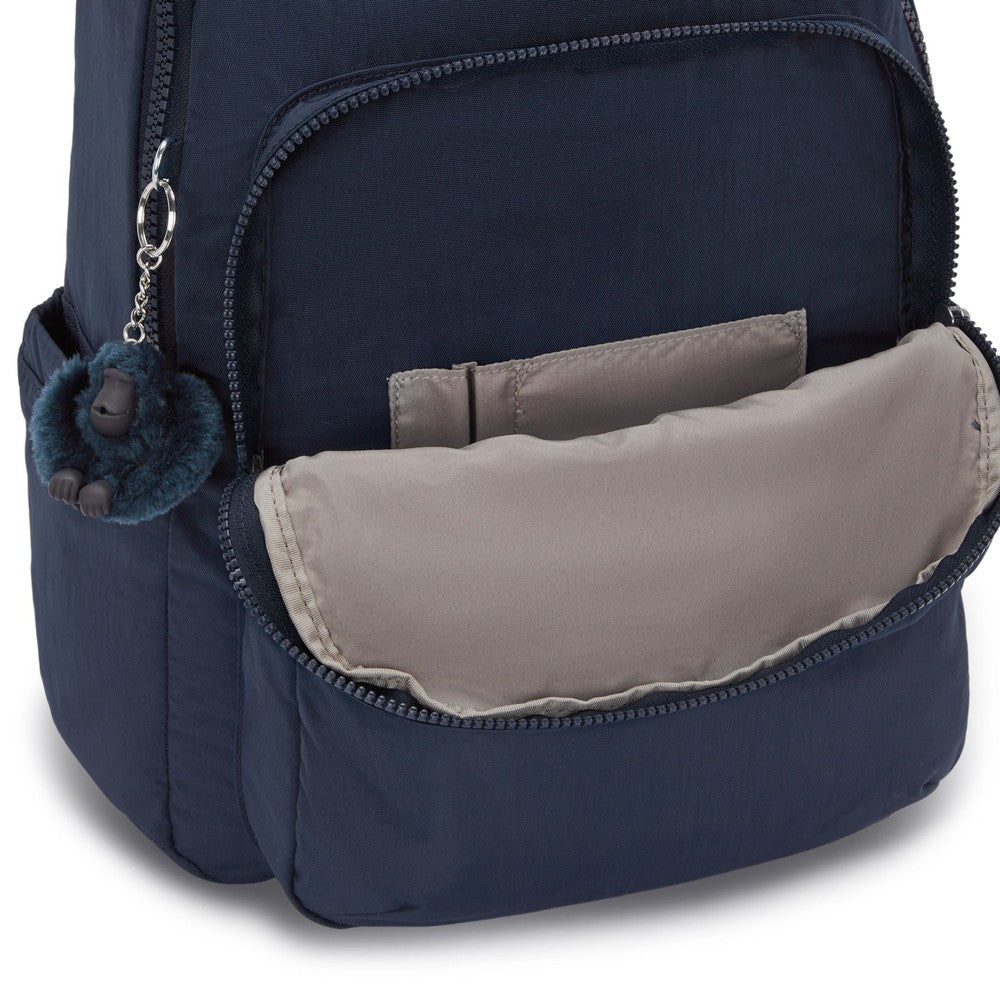 Kipling Seoul stor ryggsekk med PC lomme Blue Bleu-Ryggsekker-BagBrokers