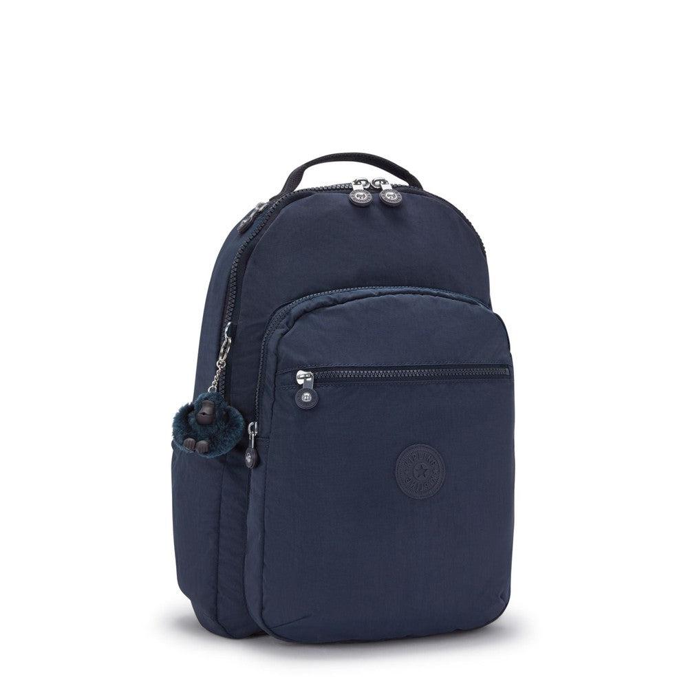 Kipling Seoul stor ryggsekk med PC lomme Blue Bleu-Ryggsekker-BagBrokers