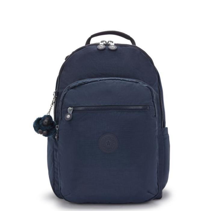 Kipling Seoul stor ryggsekk med PC lomme Blue Bleu-Ryggsekker-BagBrokers