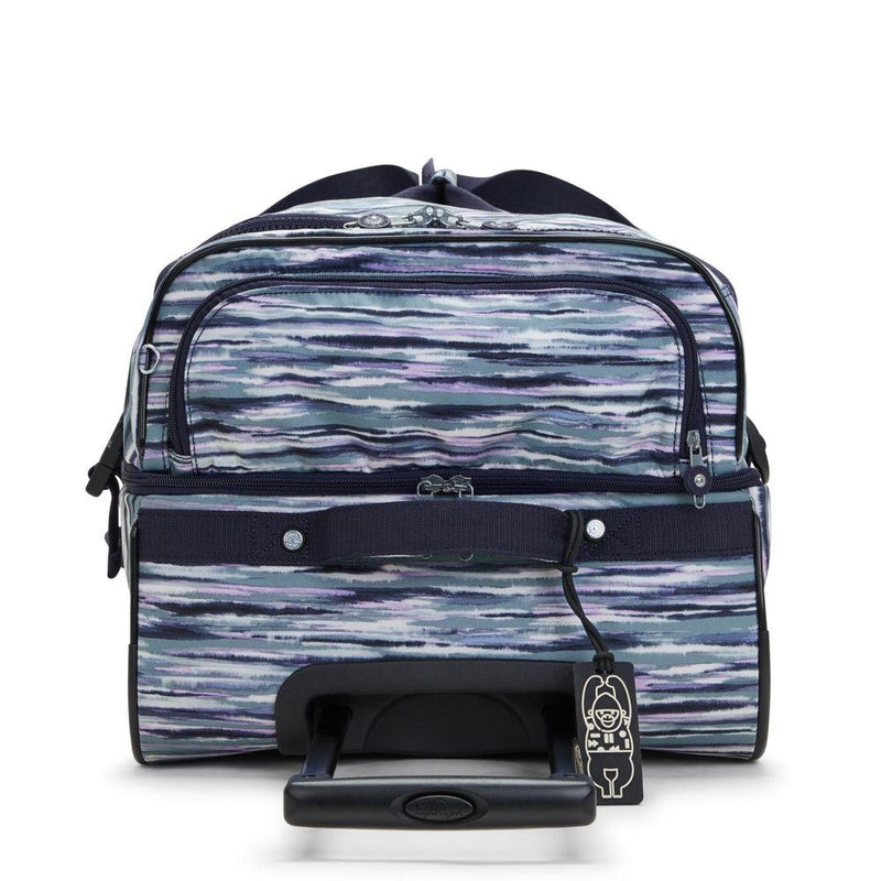 Kipling Teagan stor dufflebag med 2 hjul Brush Stripes-bagger-BagBrokers