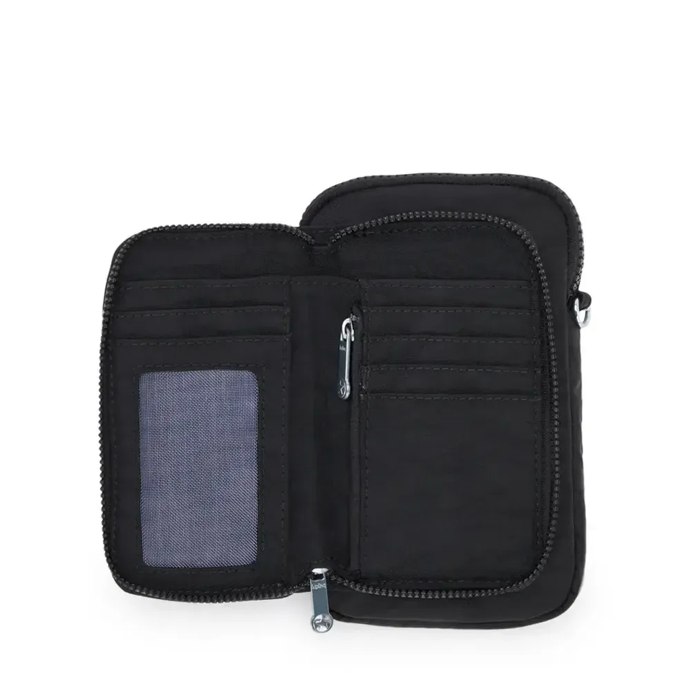 Kipling Telmo Liten lommebok med avtakbar skulderrem Black Noir-Veske-BagBrokers