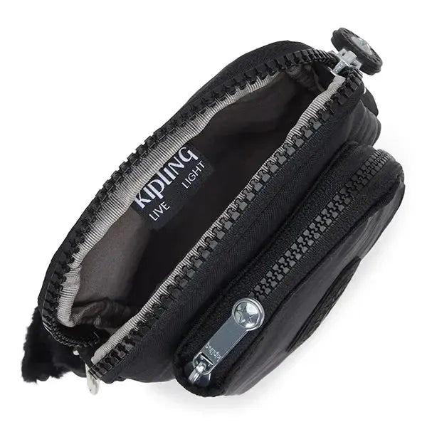 Kipling Telmo Liten lommebok med avtakbar skulderrem Black Noir-Veske-BagBrokers