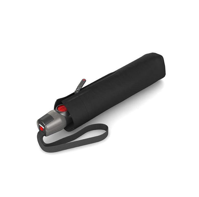 Knirps Duomatic T 200 Windproof Paraply med automatisk åpning og lukking Svart-Paraplyer-BagBrokers