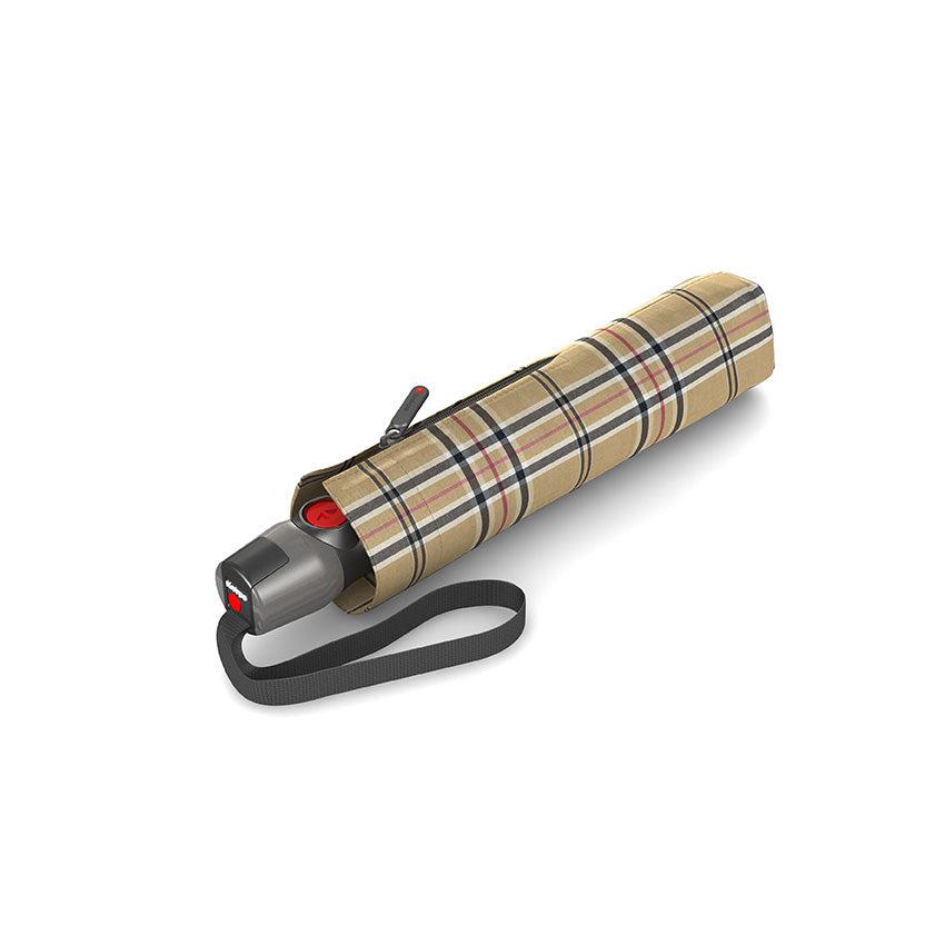 Knirps Duomatic T 200 Windproof Paraply med automatisk åpning og lukking Beige-Paraplyer-BagBrokers